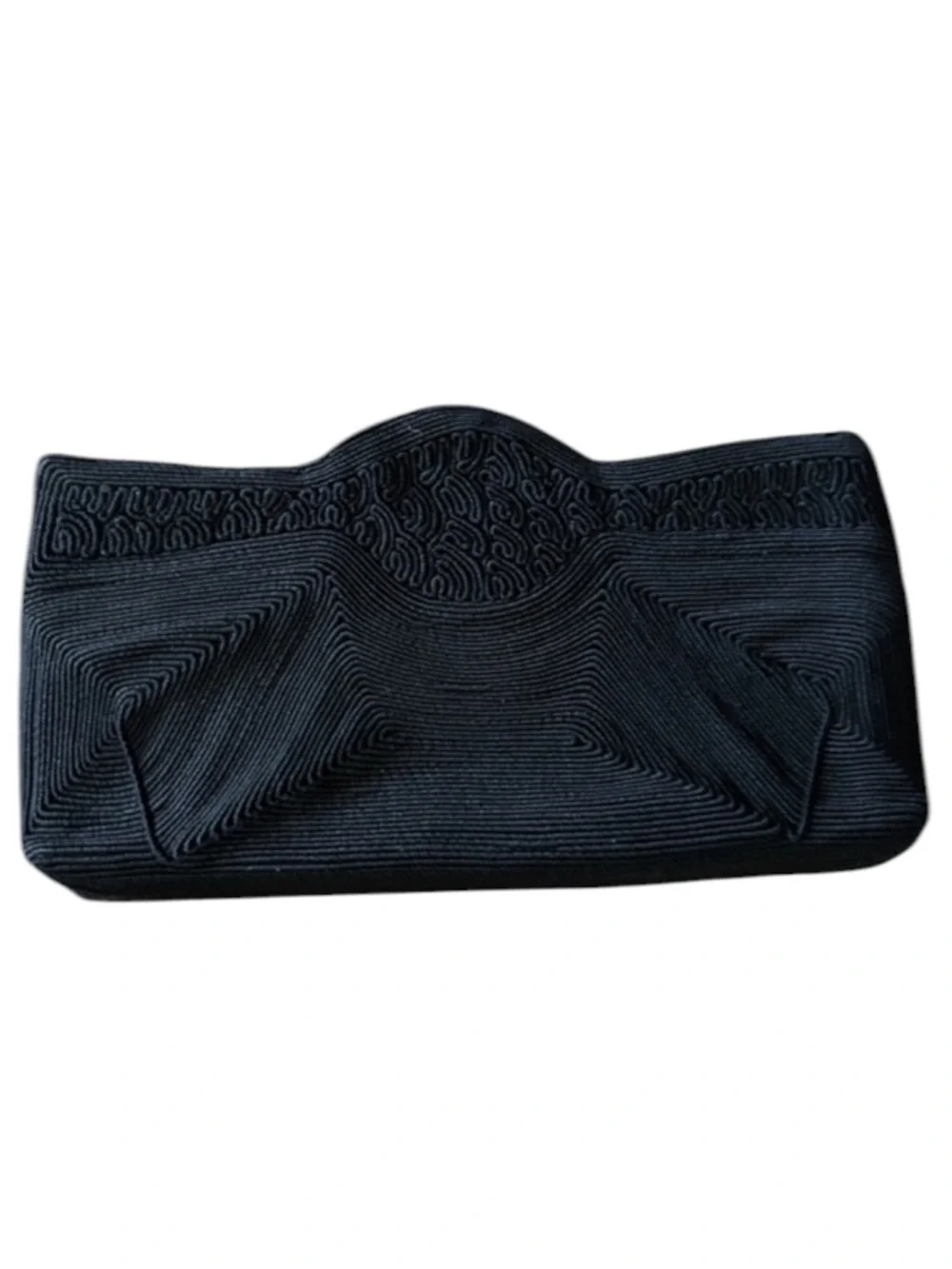 Vintage Black Art Deco CORDE Clutch - Picture 3 of 8